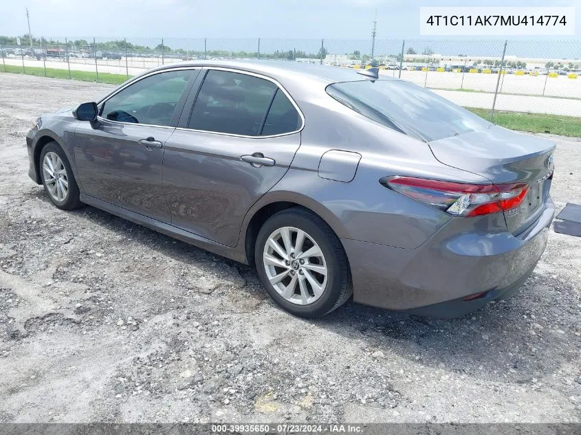 4T1C11AK7MU414774 2021 Toyota Camry Le