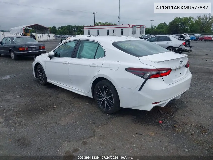 2021 Toyota Camry Se VIN: 4T1G11AKXMU577887 Lot: 39941339