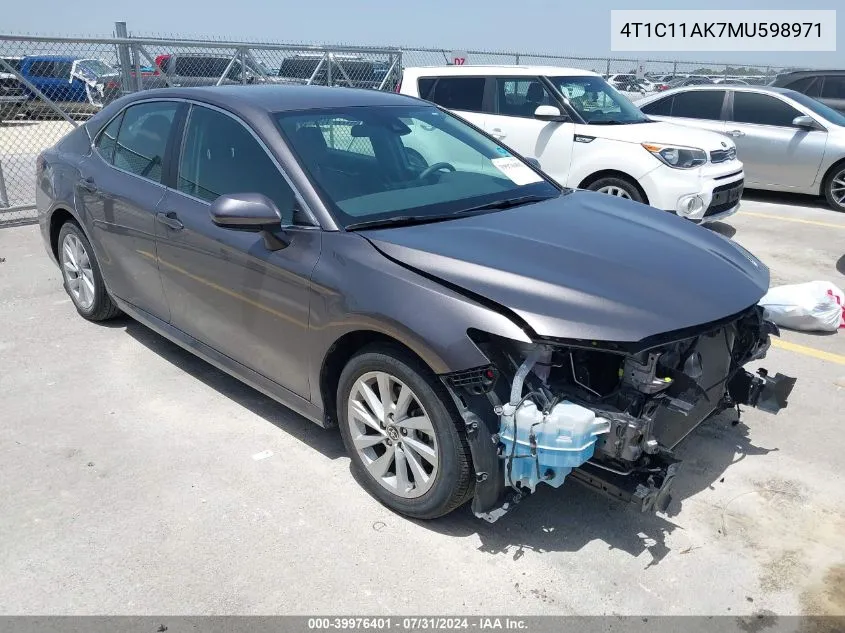 4T1C11AK7MU598971 2021 Toyota Camry Le