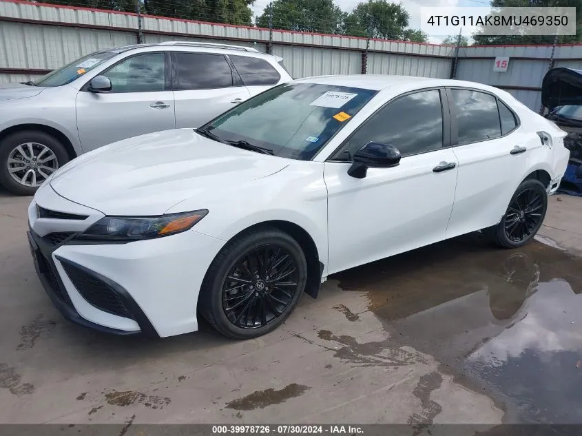 2021 Toyota Camry Se Nightshade Edition VIN: 4T1G11AK8MU469350 Lot: 39978726