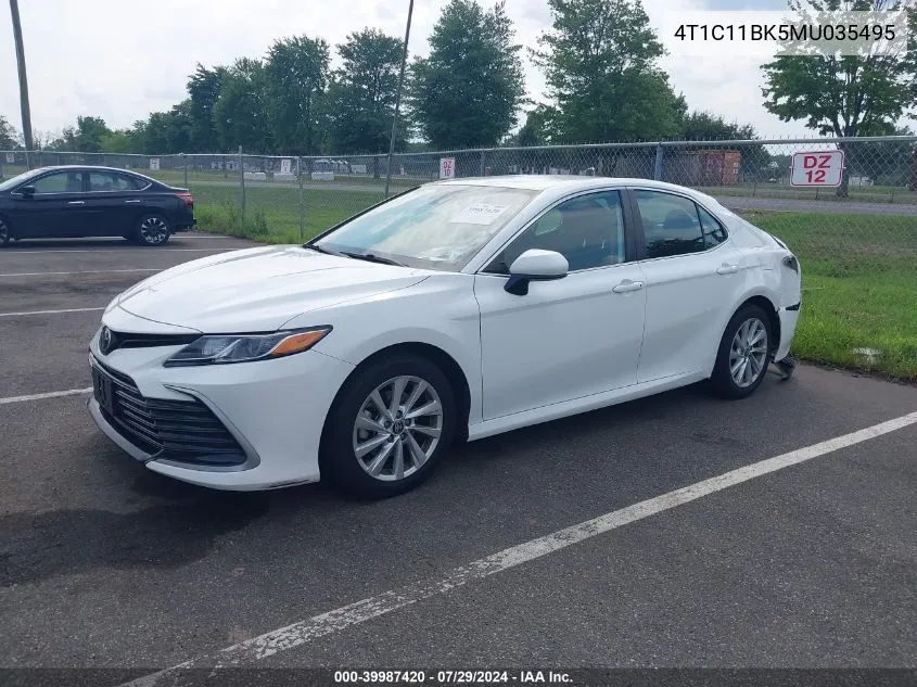 2021 Toyota Camry Le Awd VIN: 4T1C11BK5MU035495 Lot: 39987420