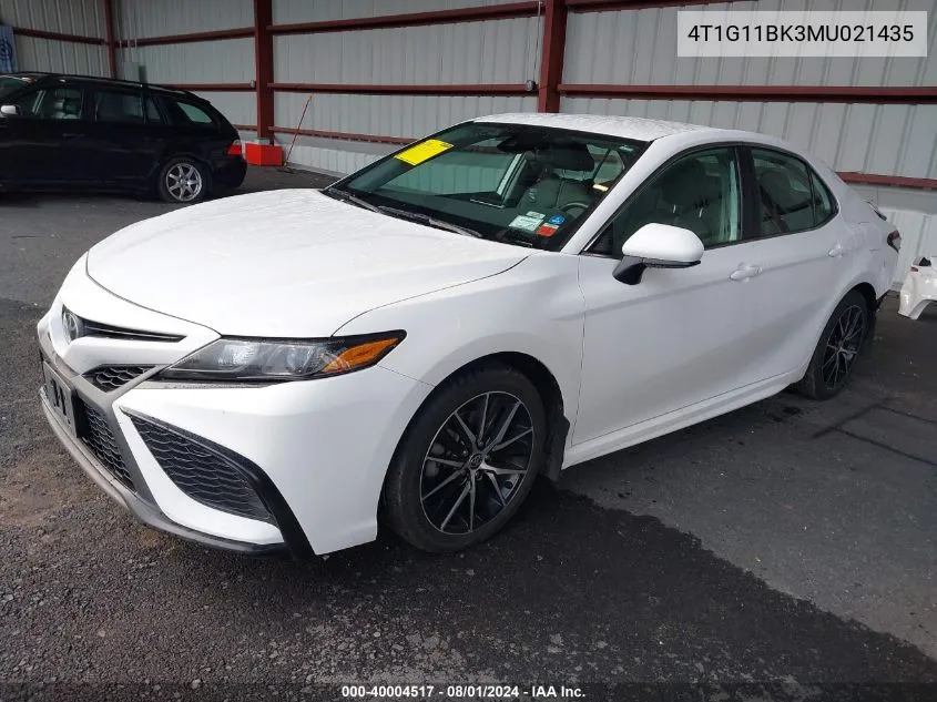 2021 Toyota Camry Se Awd VIN: 4T1G11BK3MU021435 Lot: 40004517