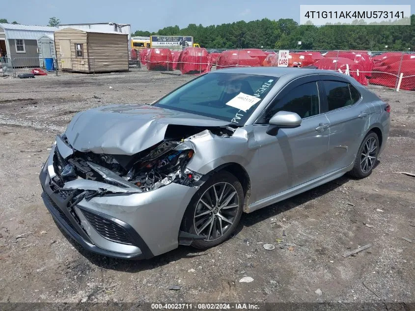 4T1G11AK4MU573141 2021 Toyota Camry Se