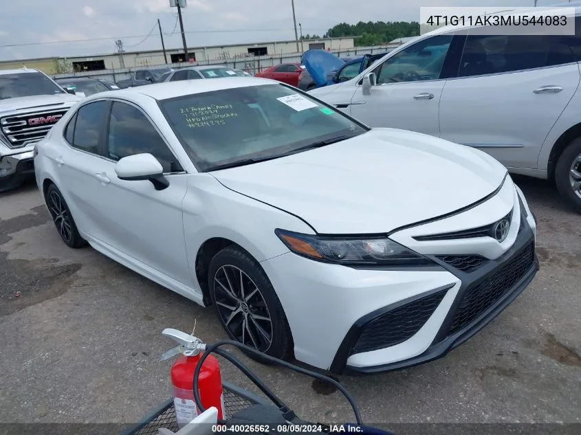 2021 Toyota Camry Se VIN: 4T1G11AK3MU544083 Lot: 40026562