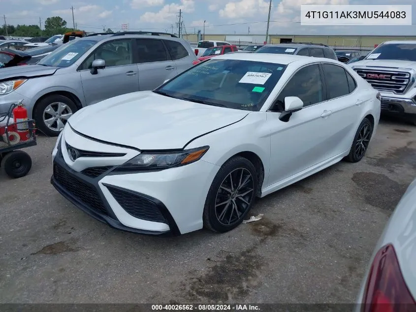 2021 Toyota Camry Se VIN: 4T1G11AK3MU544083 Lot: 40026562