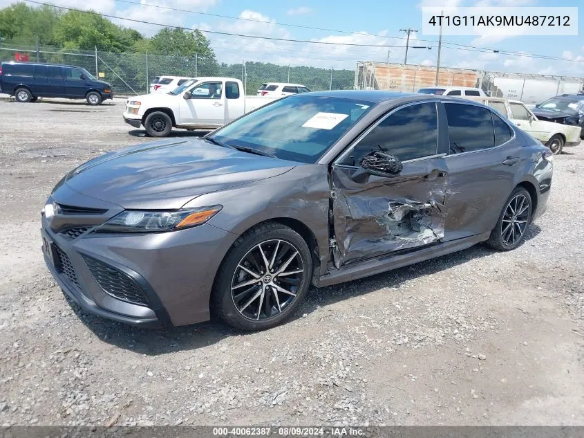 4T1G11AK9MU487212 2021 Toyota Camry Se