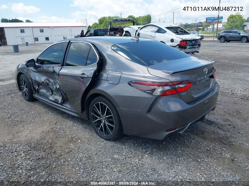 4T1G11AK9MU487212 2021 Toyota Camry Se