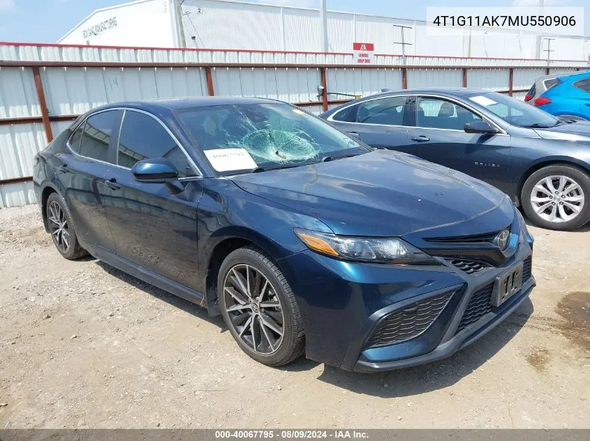 4T1G11AK7MU550906 2021 Toyota Camry Se