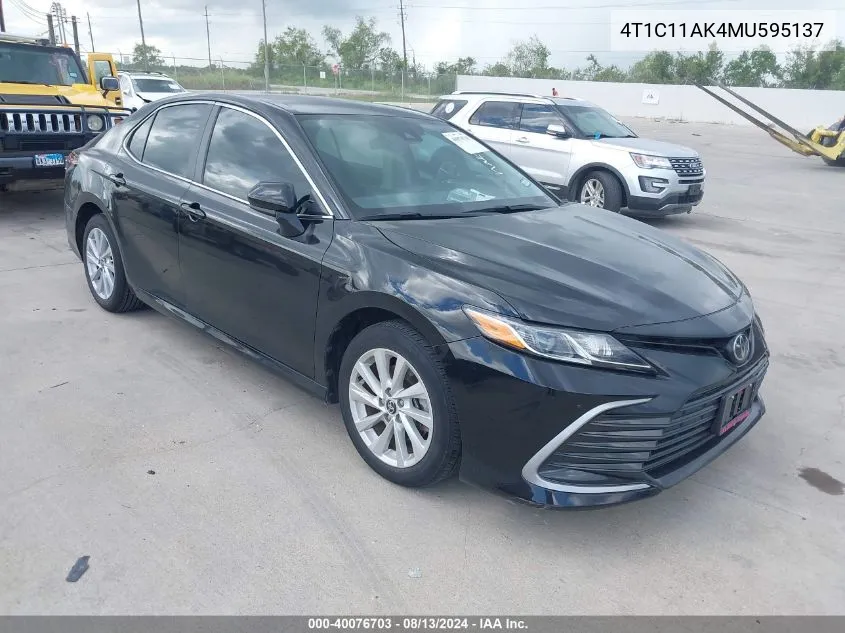 2021 Toyota Camry Le VIN: 4T1C11AK4MU595137 Lot: 40076703