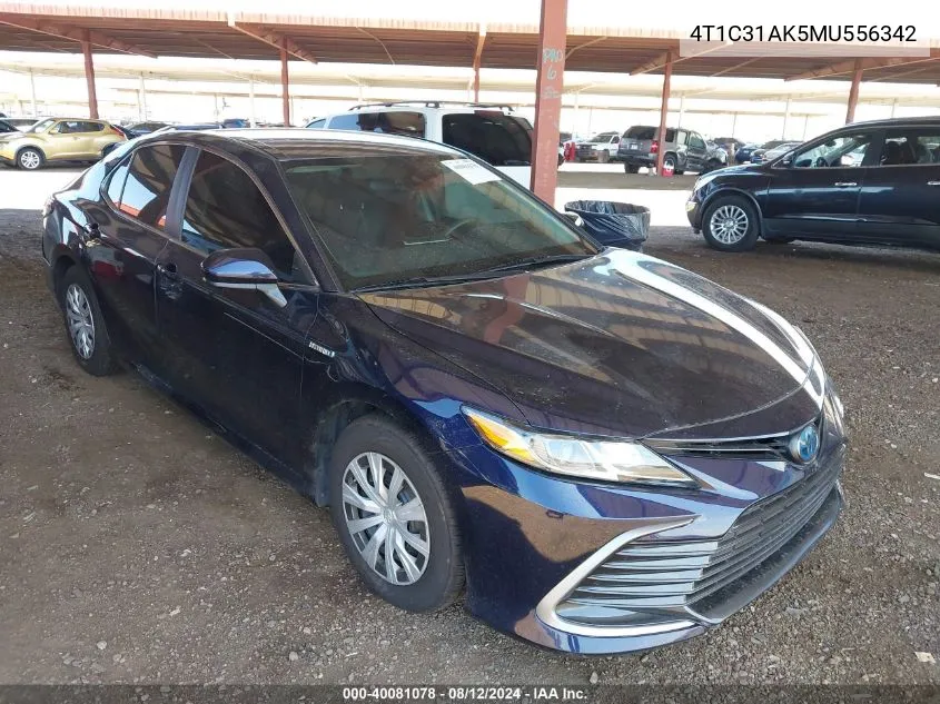 4T1C31AK5MU556342 2021 Toyota Camry Le Hybrid