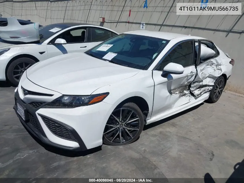 2021 Toyota Camry Se/Se Night Shade VIN: 4T1G11AK9MU566735 Lot: 40098045