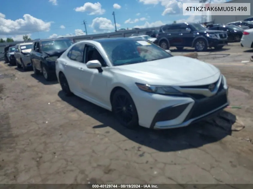 4T1KZ1AK6MU051498 2021 Toyota Camry Xse V6