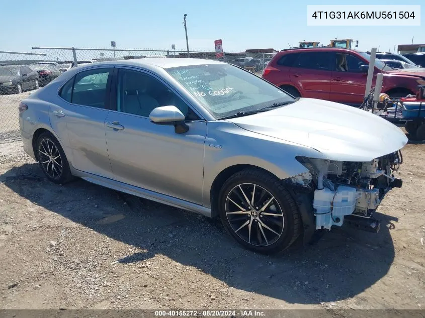 4T1G31AK6MU561504 2021 Toyota Camry Se