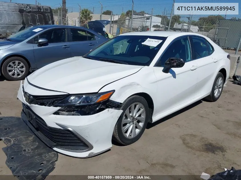 4T1C11AK5MU589945 2021 Toyota Camry Le