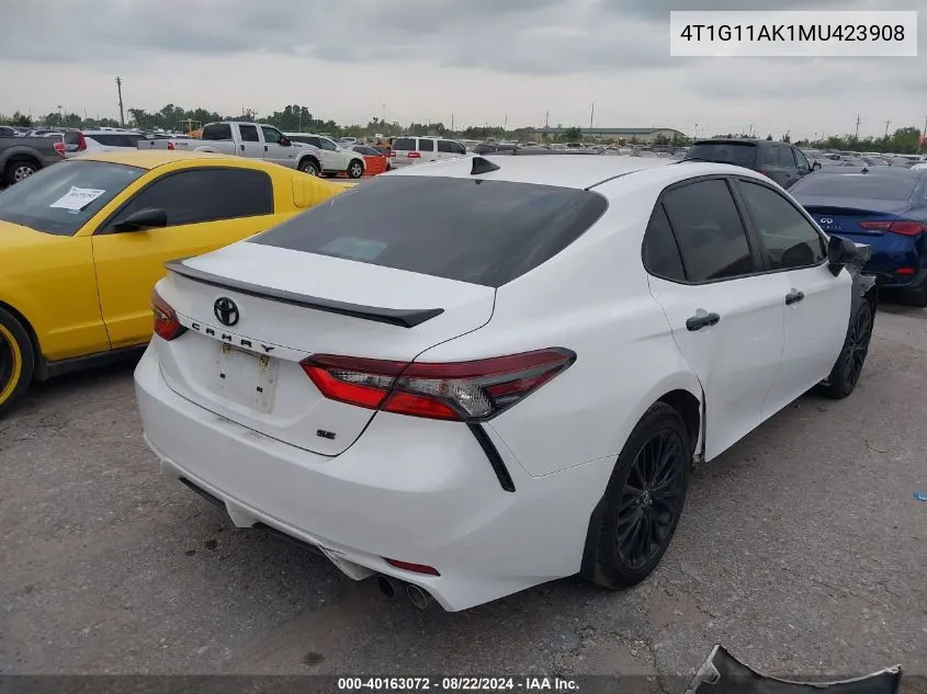 2021 Toyota Camry Se Nightshade Edition VIN: 4T1G11AK1MU423908 Lot: 40163072