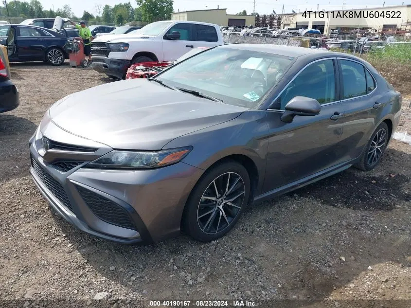 4T1G11AK8MU604522 2021 Toyota Camry Se