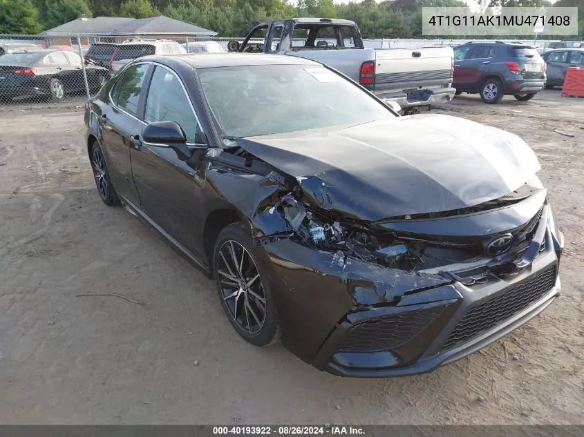 4T1G11AK1MU471408 2021 Toyota Camry Se