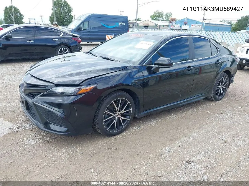 4T1G11AK3MU589427 2021 Toyota Camry Se