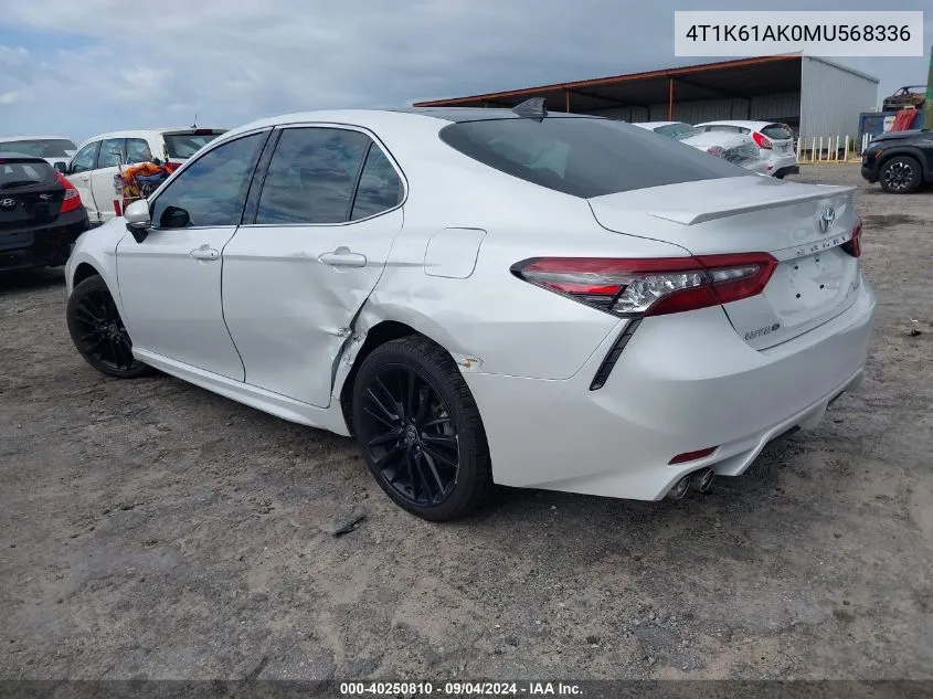 2021 Toyota Camry Xse VIN: 4T1K61AK0MU568336 Lot: 40250810