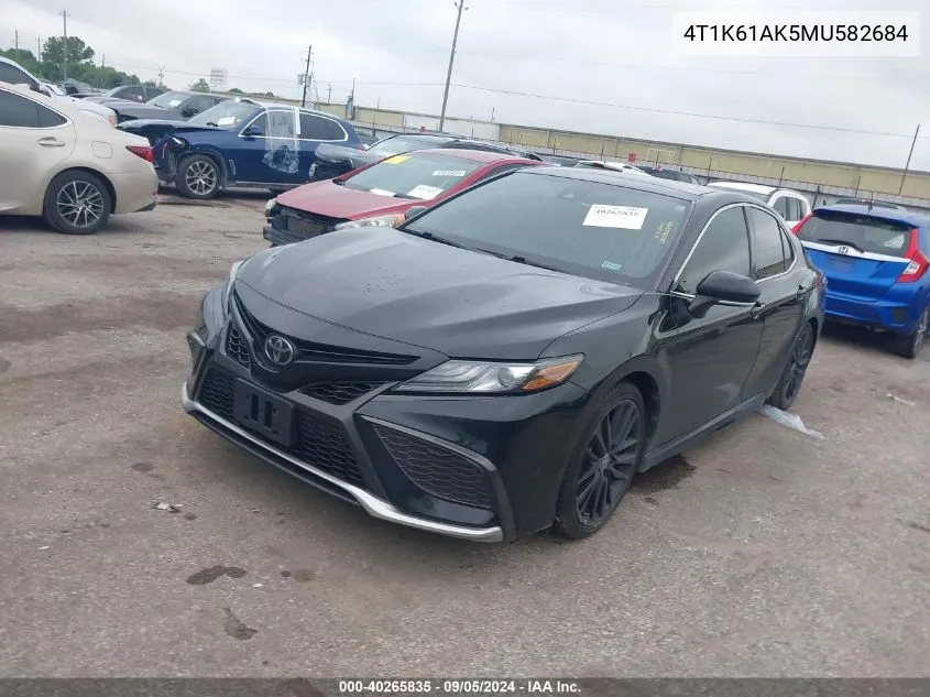 2021 Toyota Camry Xse VIN: 4T1K61AK5MU582684 Lot: 40265835