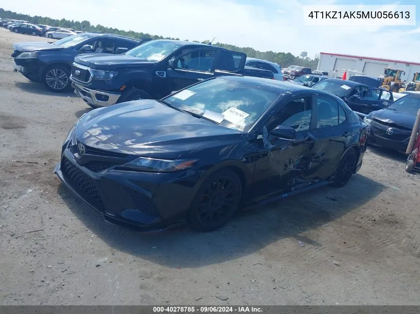 2021 Toyota Camry Trd VIN: 4T1KZ1AK5MU056613 Lot: 40278785