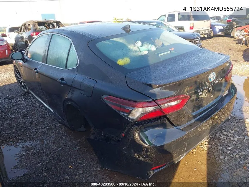 2021 Toyota Camry Se VIN: 4T1S31AK4MU565724 Lot: 40283586