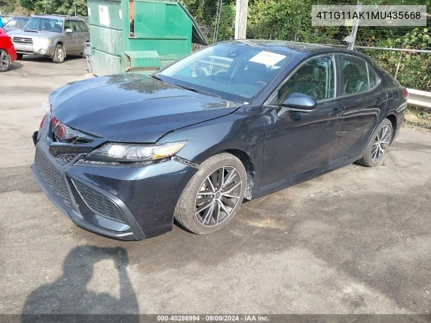 4T1G11AK1MU435668 2021 Toyota Camry Se