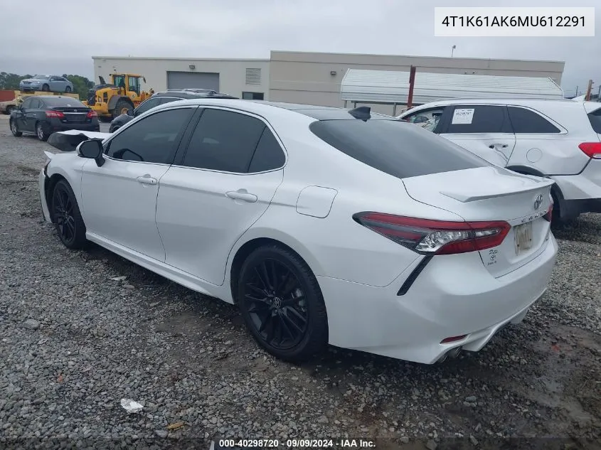 2021 Toyota Camry Xse VIN: 4T1K61AK6MU612291 Lot: 40298720