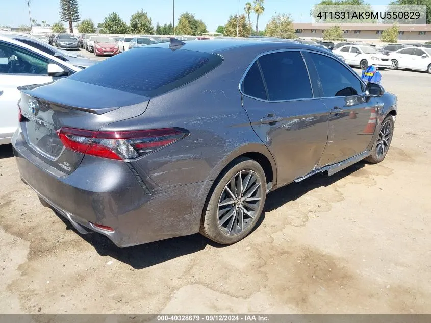 2021 Toyota Camry Se VIN: 4T1S31AK9MU550829 Lot: 40328679