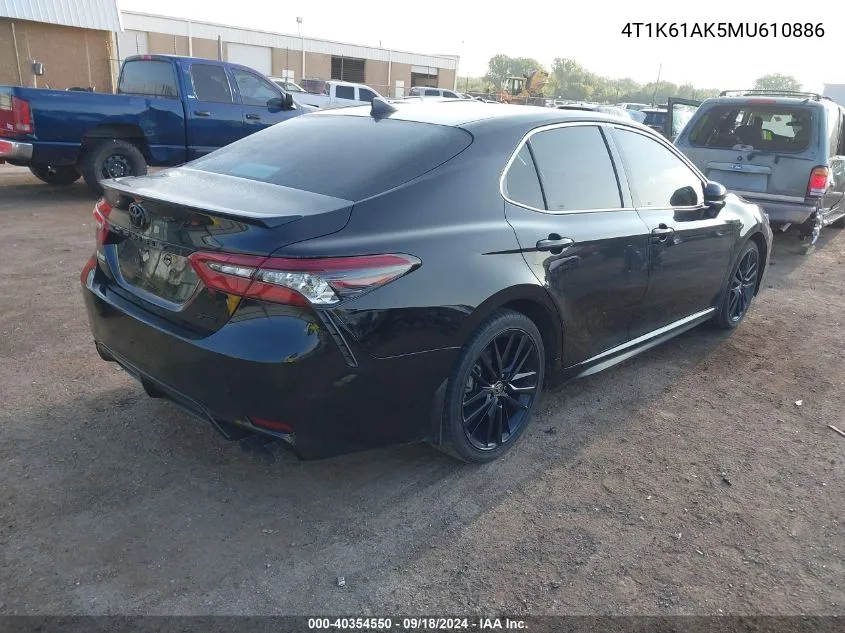 4T1K61AK5MU610886 2021 Toyota Camry Xse