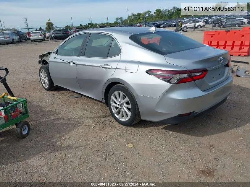 4T1C11AK5MU583112 2021 Toyota Camry Le