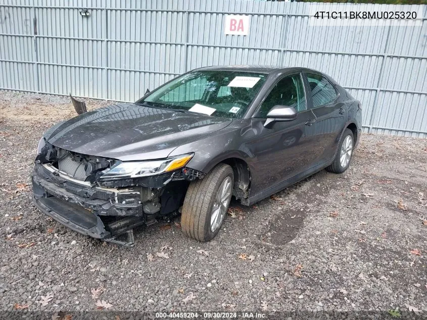 4T1C11BK8MU025320 2021 Toyota Camry Le Awd