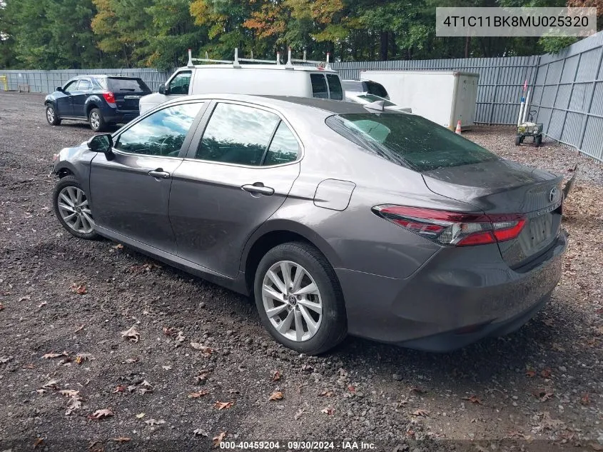 2021 Toyota Camry Le Awd VIN: 4T1C11BK8MU025320 Lot: 40459204