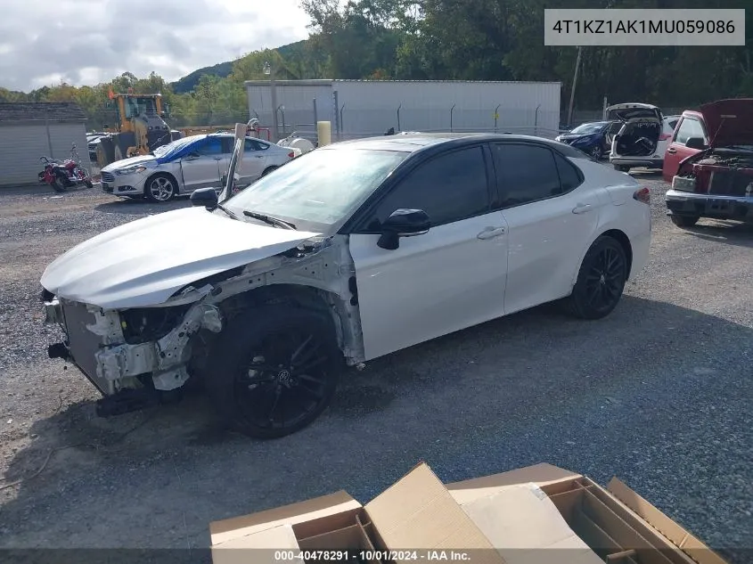 2021 Toyota Camry Xse V6 VIN: 4T1KZ1AK1MU059086 Lot: 40478291