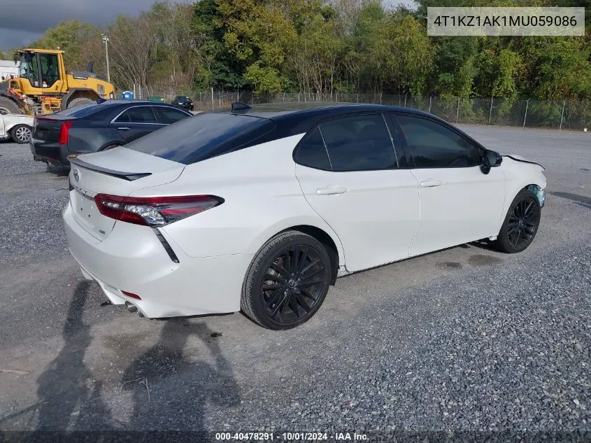 2021 Toyota Camry Xse V6 VIN: 4T1KZ1AK1MU059086 Lot: 40478291