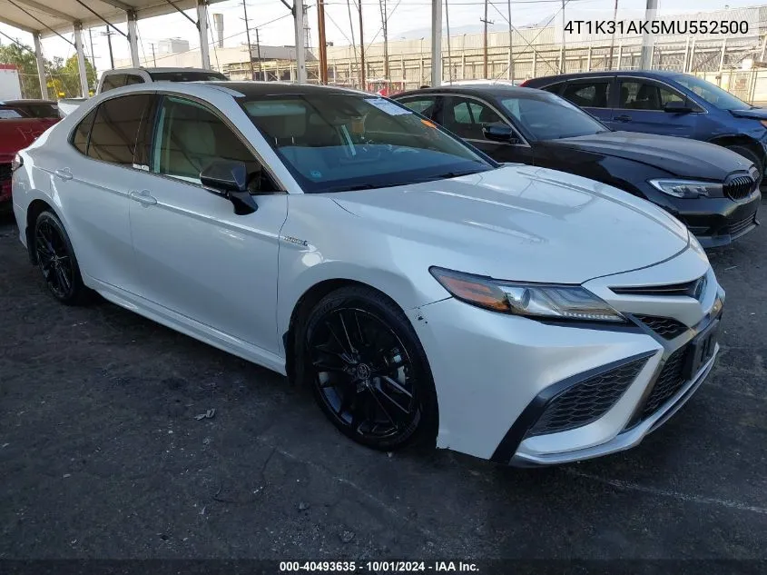 2021 Toyota Camry Xse Hybrid VIN: 4T1K31AK5MU552500 Lot: 40493635