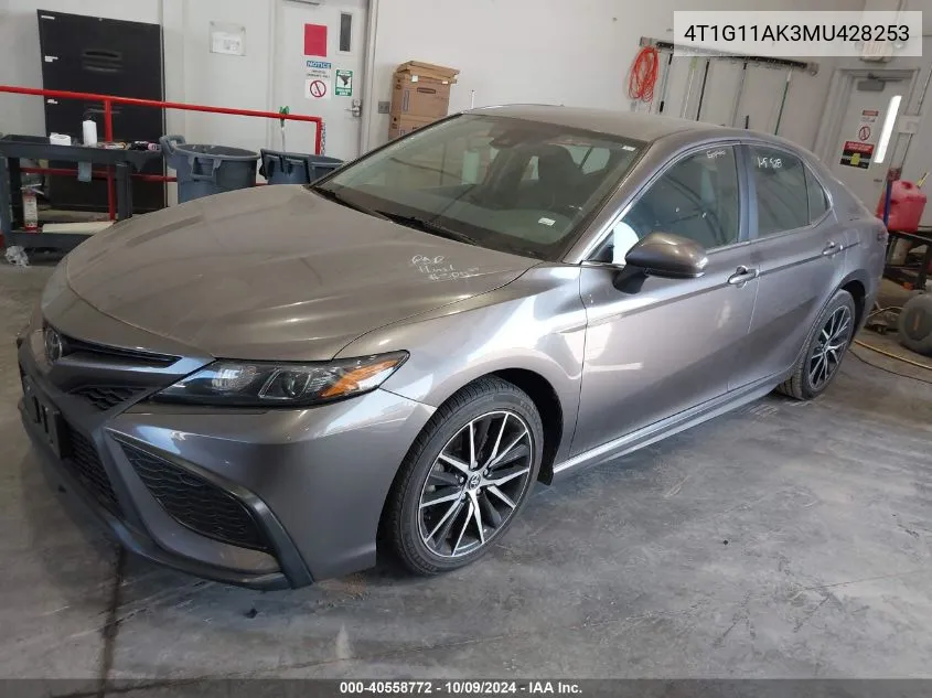 2021 Toyota Camry Se VIN: 4T1G11AK3MU428253 Lot: 40558772