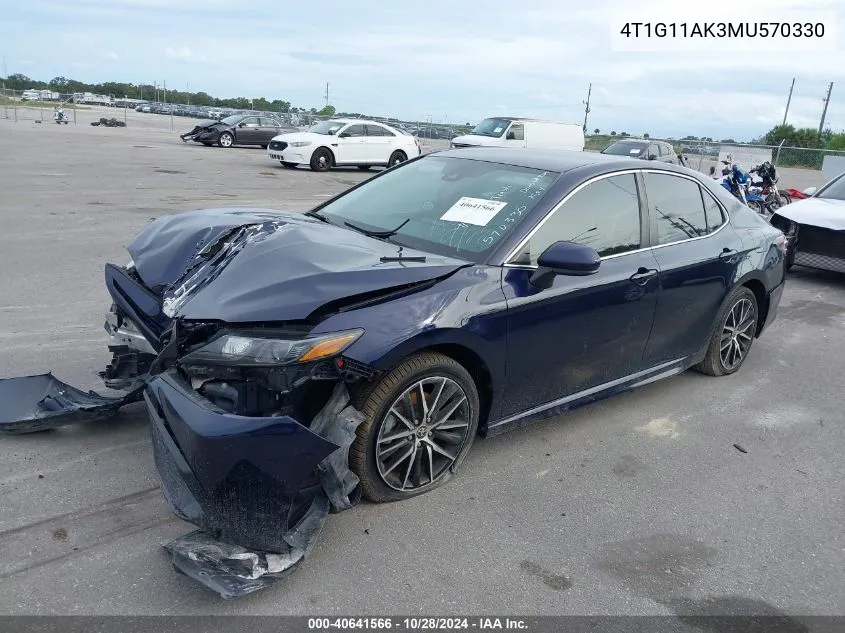 4T1G11AK3MU570330 2021 Toyota Camry Se