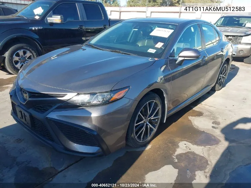 4T1G11AK6MU512583 2021 Toyota Camry Se