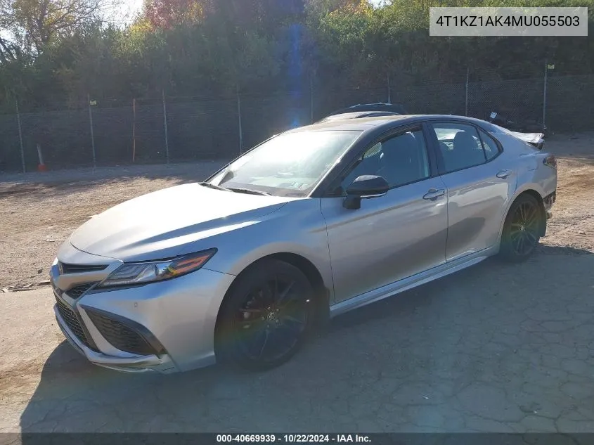 2021 Toyota Camry Trd/Xse VIN: 4T1KZ1AK4MU055503 Lot: 40669939