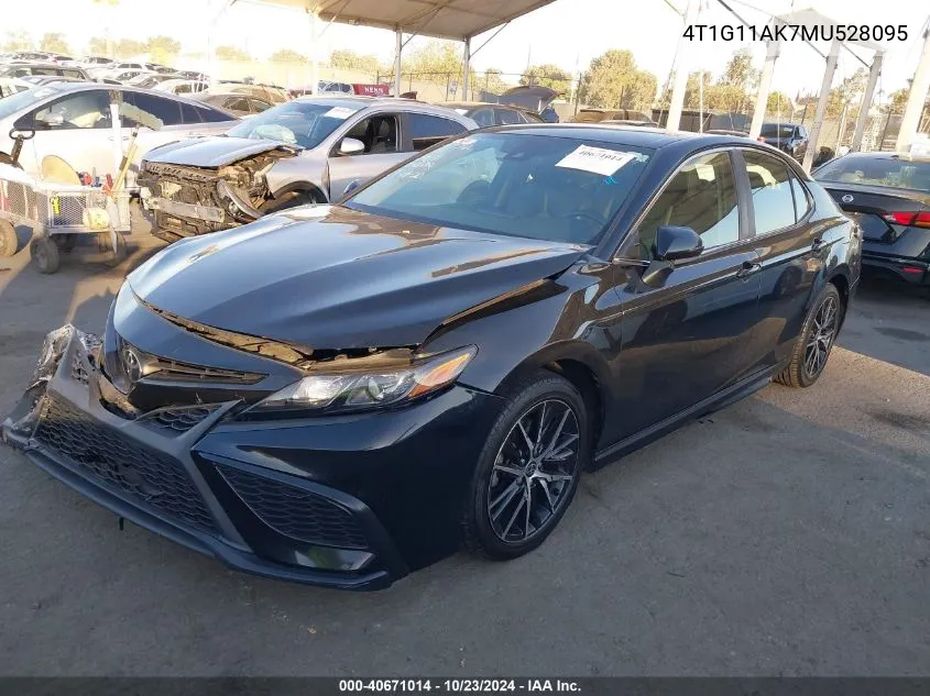 2021 Toyota Camry Se VIN: 4T1G11AK7MU528095 Lot: 40671014