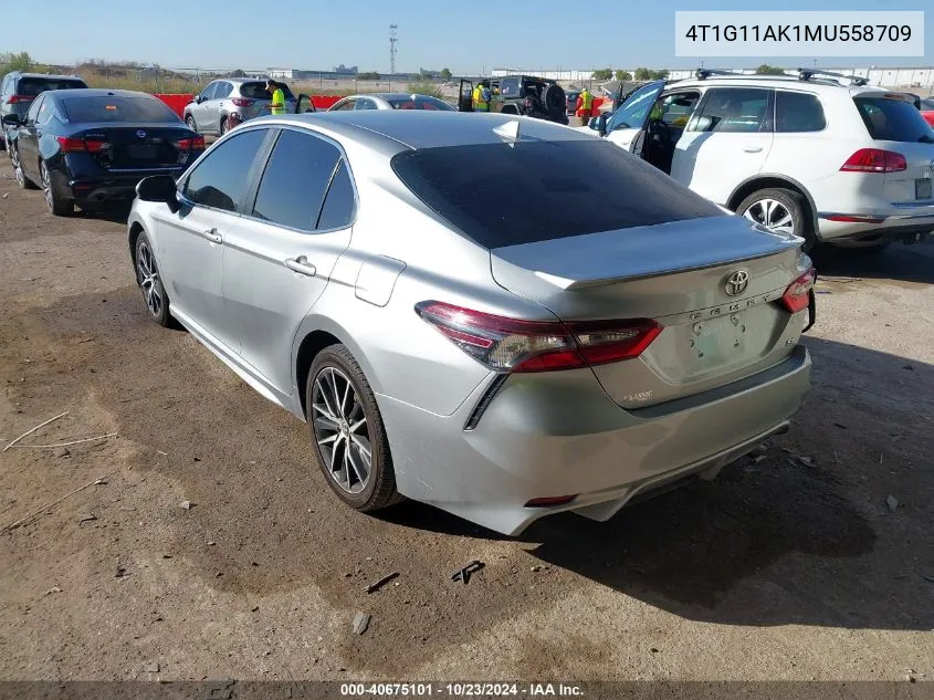 2021 Toyota Camry Se VIN: 4T1G11AK1MU558709 Lot: 40675101