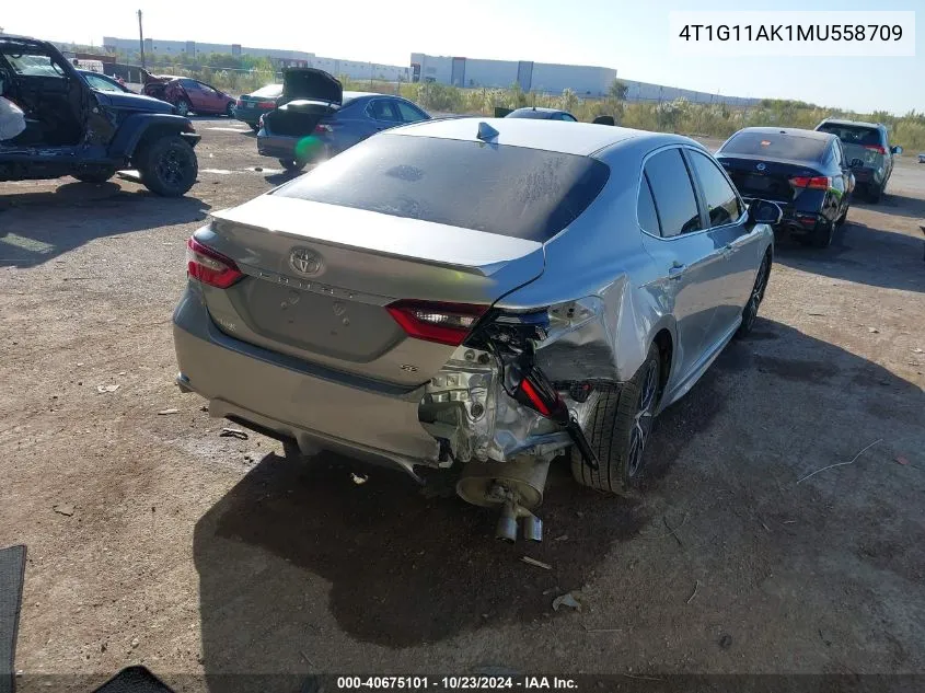 2021 Toyota Camry Se VIN: 4T1G11AK1MU558709 Lot: 40675101