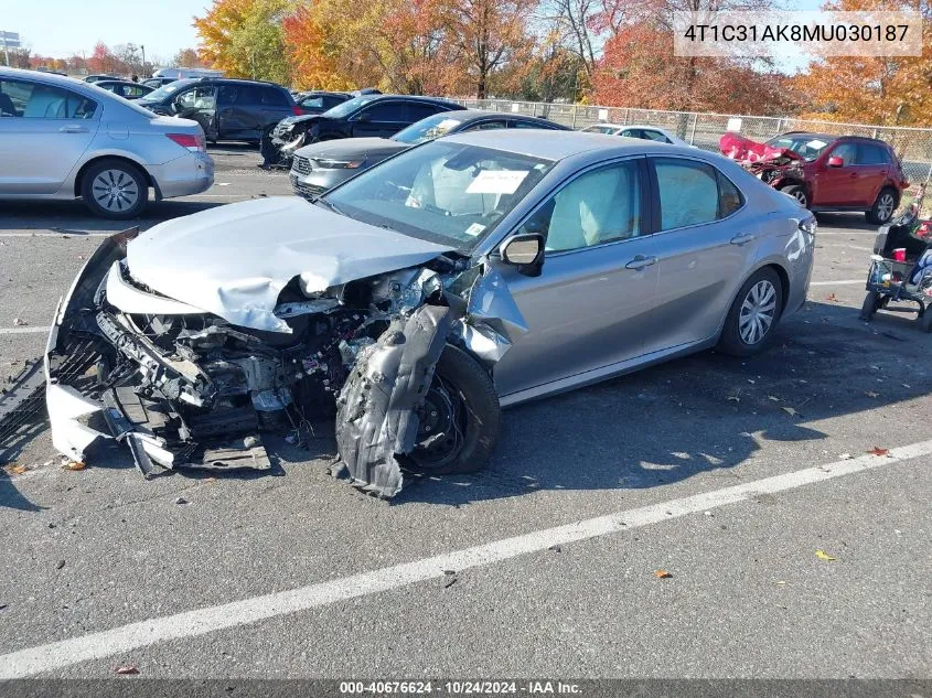 4T1C31AK8MU030187 2021 Toyota Camry Le Hybrid