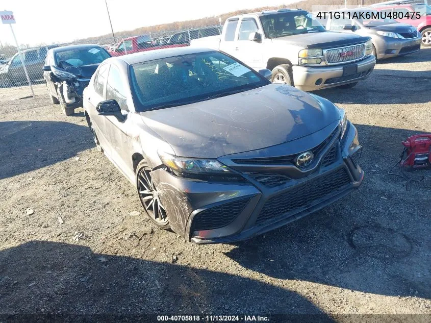 4T1G11AK6MU480475 2021 Toyota Camry Se