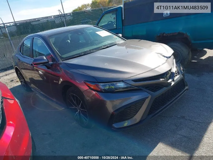 2021 Toyota Camry Se VIN: 4T1G11AK1MU483509 Lot: 40863236