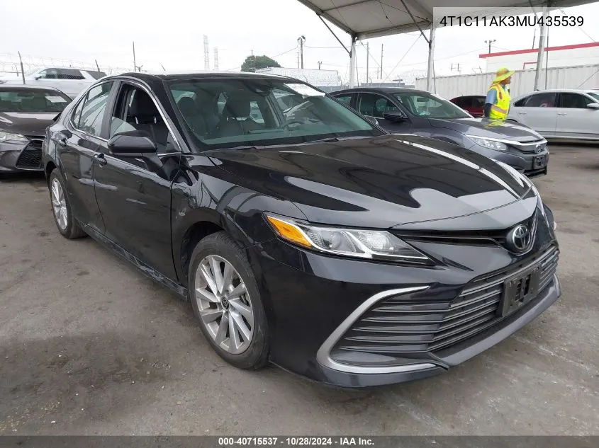 2021 Toyota Camry Le VIN: 4T1C11AK3MU435539 Lot: 40715537