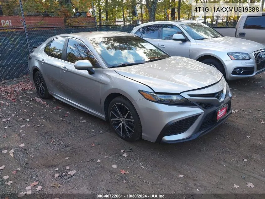 2021 Toyota Camry Se VIN: 4T1G11AKXMU519388 Lot: 40722061