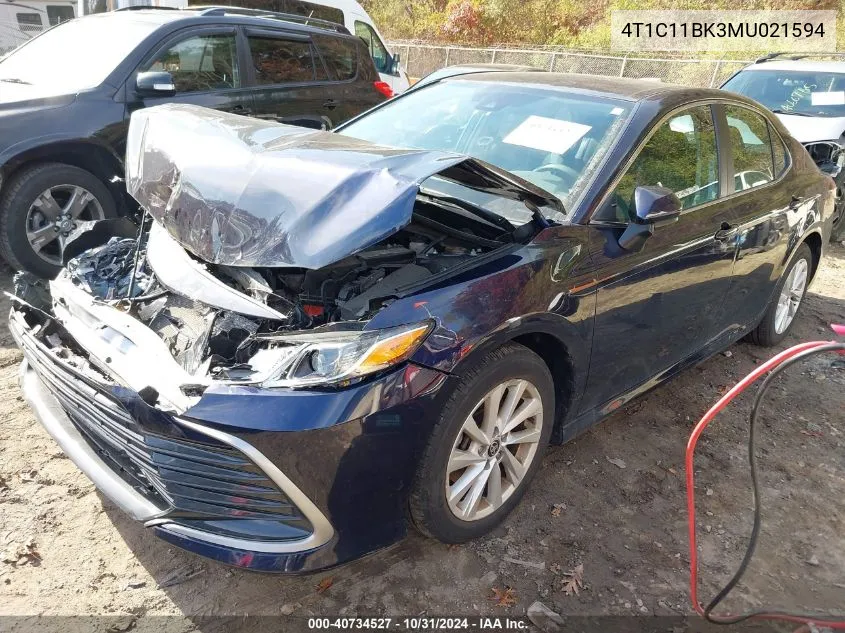 4T1C11BK3MU021594 2021 Toyota Camry Le Awd