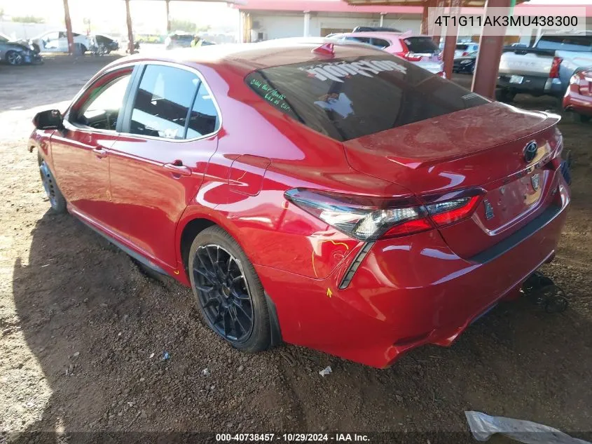 2021 Toyota Camry Se VIN: 4T1G11AK3MU438300 Lot: 40738457